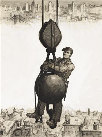 HARRY (H. A.) BURNE (DATES UNKNOWN) "Steel Pusher."